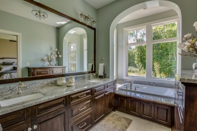 Upscale Bathroom with Custom Features